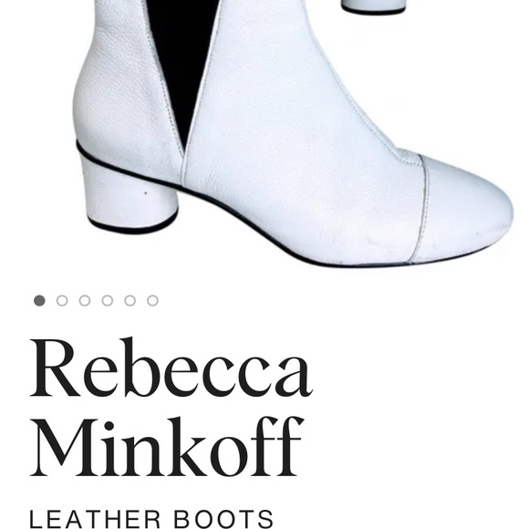 REDUCED!! WOW!  WOW!!  Rebecca Minkoff White Booties/Ankle boots - Picture 1 of 15